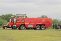 La Ferté-Alais Airport - Fire trucks, La Ferté-Alais airfield (LFFQ) Air show 2015 - by Yves-Q