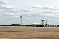 RAF Coningsby Airport, Coningsby, England United Kingdom (EGXC) - Apron view at RAF Coningsby, Lincolnshire EGXC. The parked Sentry is on temporary detachment from the nearby RAF Waddington (EGXW) whilst the latter's runway is re-surfaced. - by Clive Pattle
