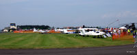 Perth Airport (Scotland), Perth, Scotland United Kingdom (EGPT) - Display aircraft line-up view during the Heart of Scotland Airshow held at Perth (Scone) airfield EGPT - by Clive Pattle