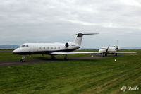Dundee Airport, Dundee, Scotland United Kingdom (EGPN) - A bizjet busy weekend at Dundee Riverside EGPN during the Dunhill Golf Championships at nearby St Andrews. Even the north taxiway was used for aircraft parking the 13 visitors. - by Clive Pattle
