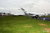 Dundee Airport, Dundee, Scotland United Kingdom (EGPN) - A bizjet busy weekend at Dundee Riverside EGPN during the Dunhill Golf Championships at nearby St Andrews. - by Clive Pattle