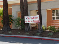 Buchanan Field Airport (CCR) - Welcome Air Race Classic banner strung between trees @ Buchanan Field, Concord, CA starting point for the 2014 cross country event. - by Steve Nation