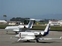 Oxnard Airport (OXR) - Two Executive Jets on the OXR ramp-N551GT 2003 Gulfstream Aerospace G-V and N116NC 2013 Israel Aerospace Industries LTD GULFSTREAM G150. See more separate photos by N number in Aircraft section.  - by Doug Robertson