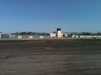 Santa Monica Municipal Airport (SMO) - View over the runway to the tower - by A. Gendorf