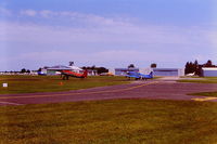 Flying Cloud Airport (FCM) - Summer 1986. N770A & N151PB in position on rwy 27L. - by GatewayN727