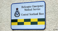 Perth Airport (Scotland), Perth, Scotland United Kingdom (EGPT) - Signage at the Scottish Air Ambulance Helicopter base at Perth airfield EGPT. - by Clive Pattle