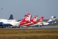 Leipzig/Halle Airport, Leipzig/Halle Germany (EDDP) - Rush hour on apron 1... - by Holger Zengler