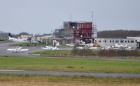 Swansea Airport, Swansea, Wales United Kingdom (EGFH) - Main terminal building/control tower being renovated. - by Roger Winser