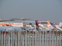 London Luton Airport - various biz tails - by magnaman