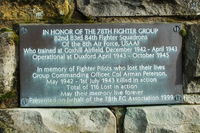 X4GH Airport - plaque on the memorial at the former RAF Goxhill - by Chris Hall