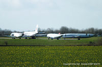Kemble Airport, Kemble, England United Kingdom (EGBP) - The scrapping area on the Belfast Apron at Kemble - by Chris Hall
