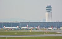 Vienna International Airport, Vienna Austria (LOWW) - Restauration of the runway at Vienna Intl. Airport - by Paul H