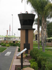 Camarillo Airport (CMA) - Miniature CMA Control Tower with civil rotating beacon (white-green) and real-time audio from Tower ATC and aircraft pilots at CMA Aircraft Public View Park. Listen up here! - by Doug Robertson