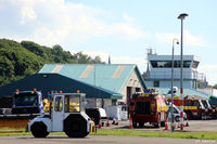 Dundee Airport, Dundee, Scotland United Kingdom (EGPN) - Utility vehicle parking area at Dundee EGPN - by Clive Pattle