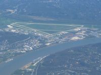 Cincinnati Municipal Airport Lunken Field Airport (LUK) - Looking east from 10,000 ft. - by Bob Simmermon