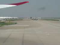 Shanghai Pudong International Airport - planes taxying in at PVG - by magnaman
