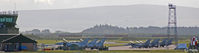 RAF Lossiemouth Airport, Lossiemouth, Scotland United Kingdom (EGQS) - Parked fighters at RAF Lossiemouth during Exercise Joint Warrior 16-2, includes RAF Typhoon GR4's and Portugese AF F-16's - by Clive Pattle