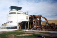 Great Falls International Airport (GTF) - The original art-deco style terminal being torn down in the late 90's. - by Jim Hellinger