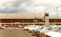 Great Falls International Airport (GTF) - Current terminal during a 1975 dedication ceremony. - by Jim Hellinger