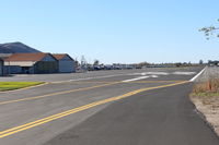 Santa Paula Airport (SZP) - View of Santa Paula's Rwy 22 from behind & from right side of threshold-2,713' x 60' paved, overruns, good condition. No straight-in approaches. Elev. 243'  - by Doug Robertson