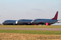Kemble Airport, Kemble, England United Kingdom (EGBP) - ex Jet2 B737's in the scrapping area at Kemble - by Chris Hall