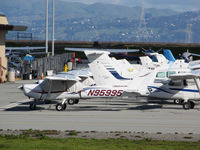 San Carlos Airport (SQL) - Locally-based GA aircraft parked by general aviation terminal @ San Carlos Airport, CA  - by Steve Nation