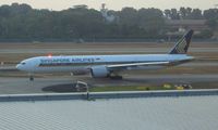 Singapore Changi Airport - Singapore Airlines B777 arriving at Changi Airport - by Bob Simmermon