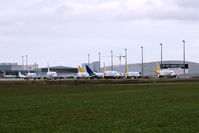 Leipzig/Halle Airport, Leipzig/Halle Germany (EDDP) - At the weekends apron 2 is home of small freighters at LEJ.... - by Holger Zengler