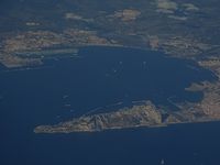 Gibraltar Airport - bottom right, flight level 390 BOD to RAK - by Jean Goubet-FRENCHSKY
