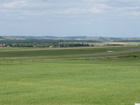 Épinal Mirecourt Airport - the taxiway and the runway on the left. Mirecourt is an ex NATO military airfield - by olivier Cortot