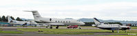 Dundee Airport, Dundee, Scotland United Kingdom (EGPN) - Dundee continues to attract a variety of visiting Bizjets and GA traffic - Apron scene - by Clive Pattle