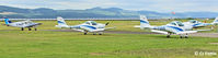 Dundee Airport, Dundee, Scotland United Kingdom (EGPN) - Tayside Aviation line-up at Dundee - by Clive Pattle