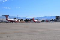 Boise Air Terminal/gowen Fld Airport (BOI) - Fire tankers on standby parked on there NIFC ramp. - by Gerald Howard