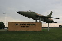Chillicothe Municipal Airport (CHT) - 57-5817 F-105 Gate Guard - by Timothy Aanerud