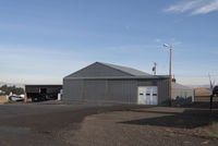 Wasco State Airport (35S) - Hangar at Wasco state airport OR - by Jack Poelstra