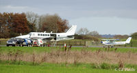 Dunkeswell Aerodrome Airport, Honiton, England United Kingdom (EGTU) - Resident Sky Dive ramp area at Dunkeswell - by Clive Pattle