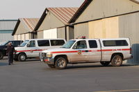 Santa Paula Airport (SZP) - CAL FIRE vehicles at SZP in support of the fire bombers that have taken over the airport with fire suppression aircraft fighting the Thomas Fire. - by Doug Robertson