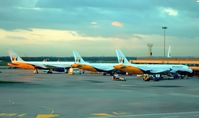Manchester Airport, Manchester, England United Kingdom (EGCC) - Old Monarch Fleet, Gone. At Sunset... - by JPC