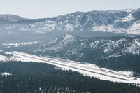 Lake Tahoe Airport (TVL) - South Lake Tahoe airport facing SW. The approach is tricky getting into KTVL because the mountains are in such close proximity to the airport. - by Chris Leipelt