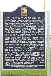 Mason City Municipal Airport (MCW) - History of aviation in Iowa - by Glenn E. Chatfield