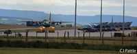 RAF Lossiemouth Airport, Lossiemouth, Scotland United Kingdom (EGQS) - Apron view at RAF Lossiemouth - taken during a TLT (Tactical Leadship Training) Course - hence a variety of visiting aircraft. - by Clive Pattle