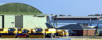 RAF Lossiemouth - Airfield Support vehicles in ready for winter action at RAF Lossiemouth - by Clive Pattle