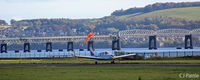 Dundee Airport - Facing south-east at Dundee with the Tay Rail Bridge in the background. - by Clive Pattle