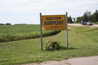 Hector Municipal Airport (1D6) - Airport Entrance Sign - by Timothy Aanerud