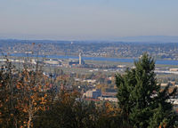 Portland International Airport (PDX) - Beautiful view of PDX from Joseph Wood Hill Park, just southeast of the airport. - by Daniel L. Berek