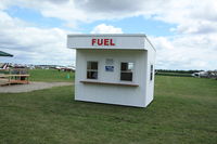 Wittman Regional Airport (OSH) - AirVenture 2018, Basler Fuel Payment Booth, on the South 80 parking area.  $4.89/gallon for 100LL AvGas - by Timothy Aanerud