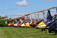 EGTH Airport - Part of the line up at Old Warden where the record for number of Auto-gyros was set at 62. - by Graham Reeve