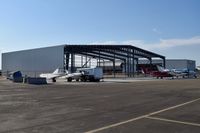 Boise Air Terminal/gowen Fld Airport (BOI) - Work on new hangar now has one side up. - by Gerald Howard
