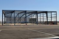 Boise Air Terminal/gowen Fld Airport (BOI) - Work on new hangar now has one side up. - by Gerald Howard