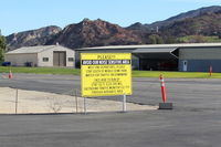 Santa Paula Airport (SZP) - Information Sign for Runway 22 taxi and pre-flight hold area.  - by Doug Robertson